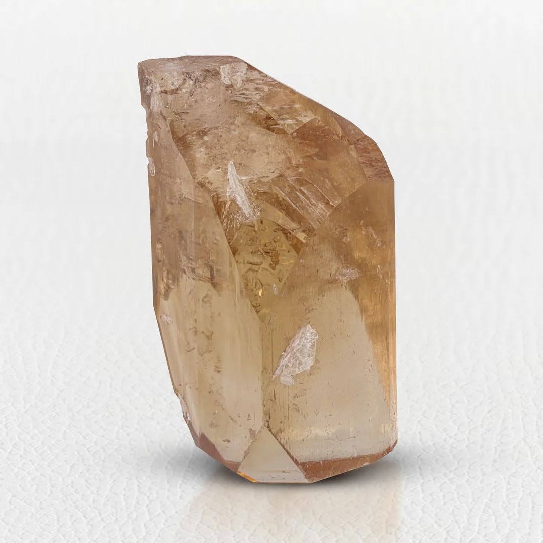 Double Terminated Multi Faced Topaz Crystal with Transparency from Pakistan