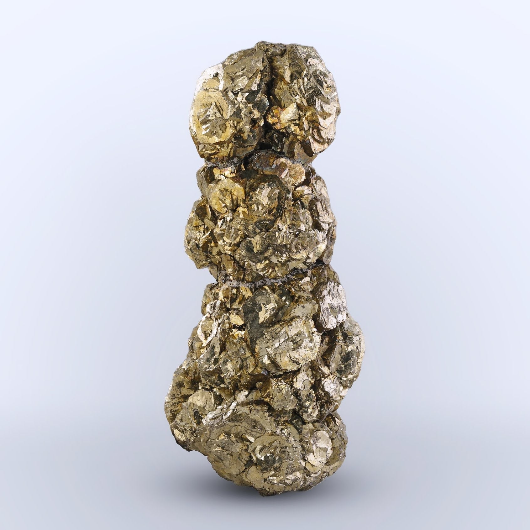 Sculptural golden color aggregate of Pyrite crystals from Pakistan