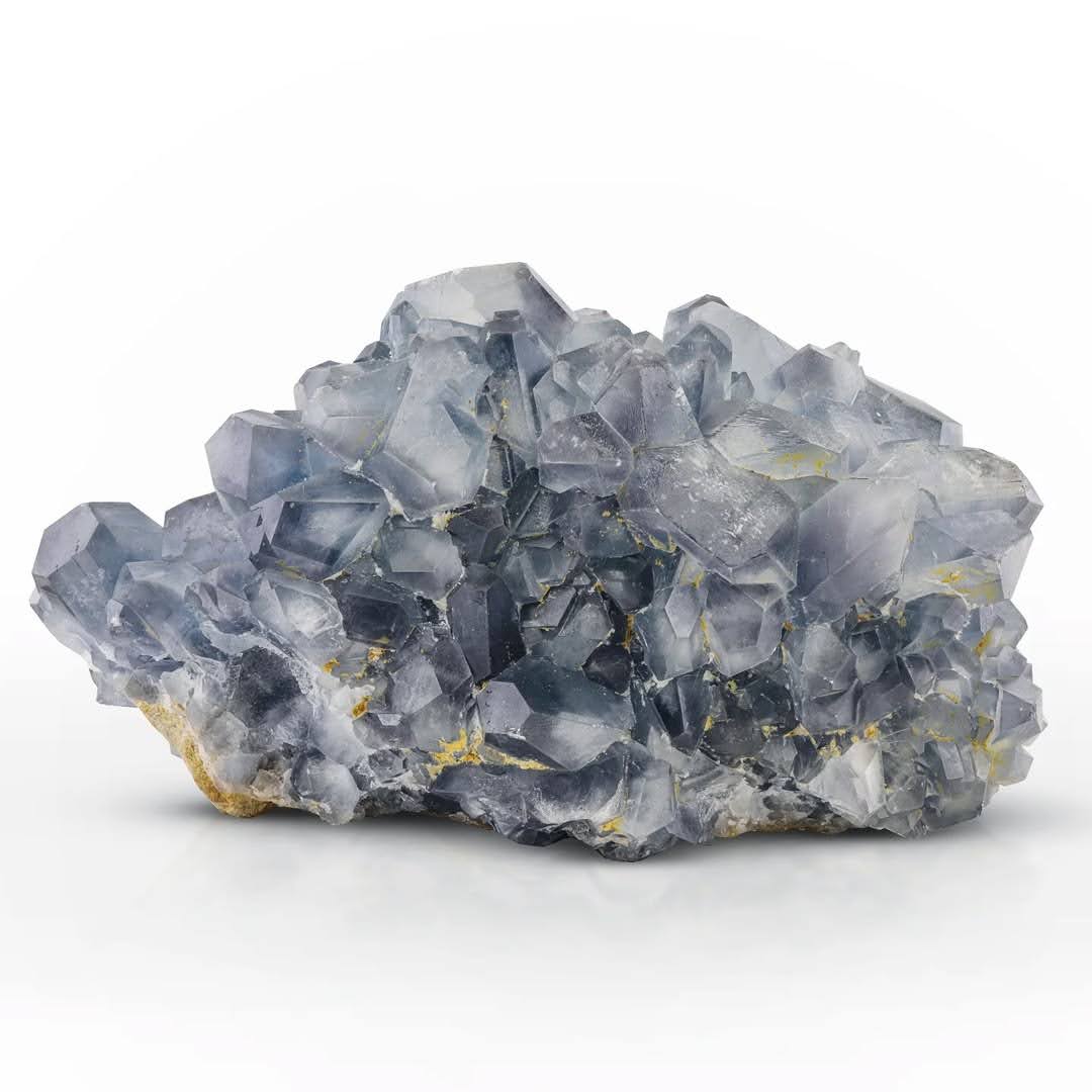 Celestite Crystal Cluster with Glassy Luster from Afghanistan