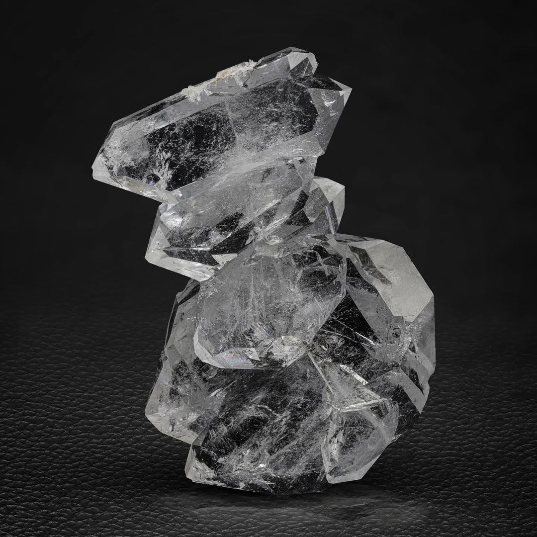 Stacking of Double Terminated Faden Quartz Crystals from Pakistan