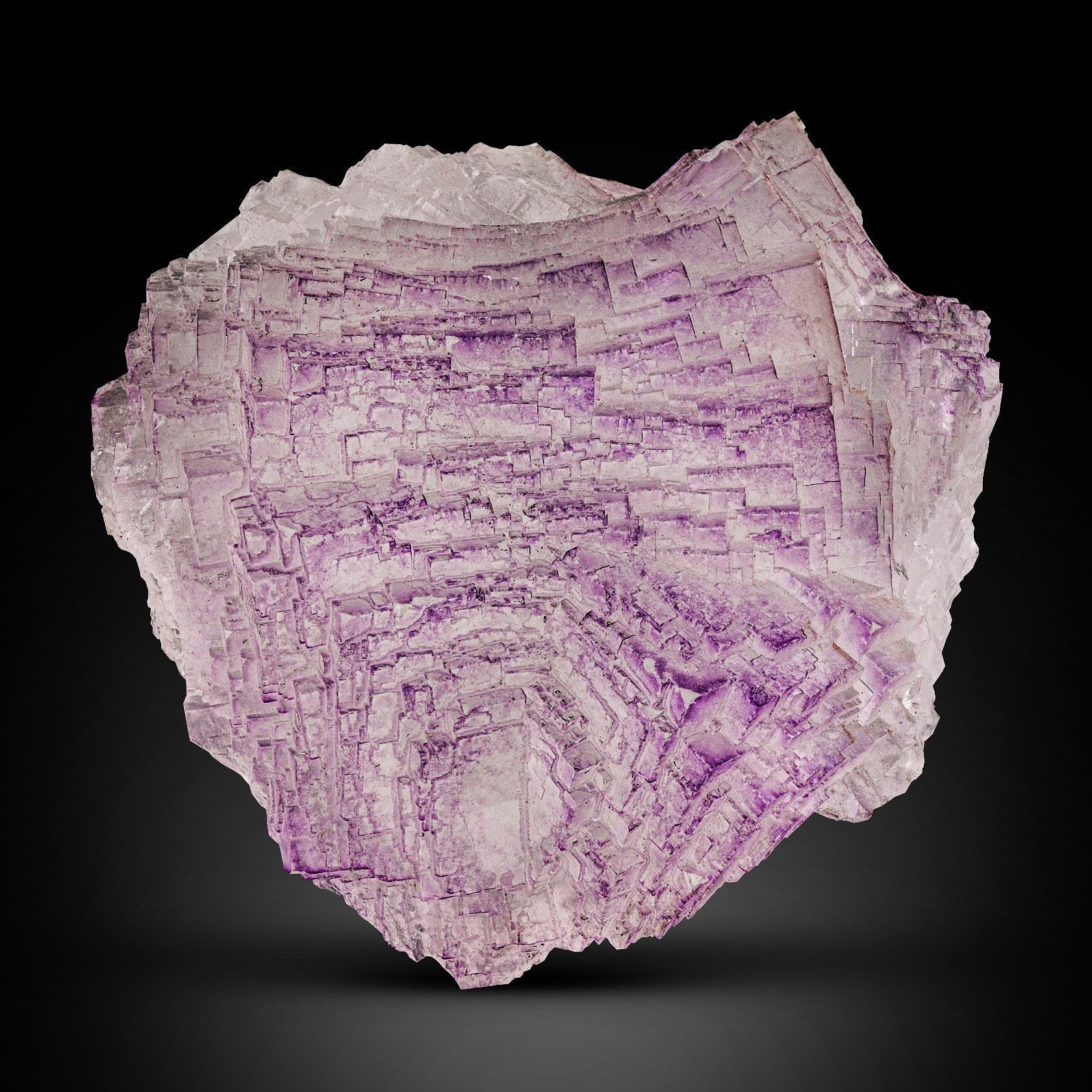 inter grown cluster of Purple Fluorite crystals with transparency from Pakistan