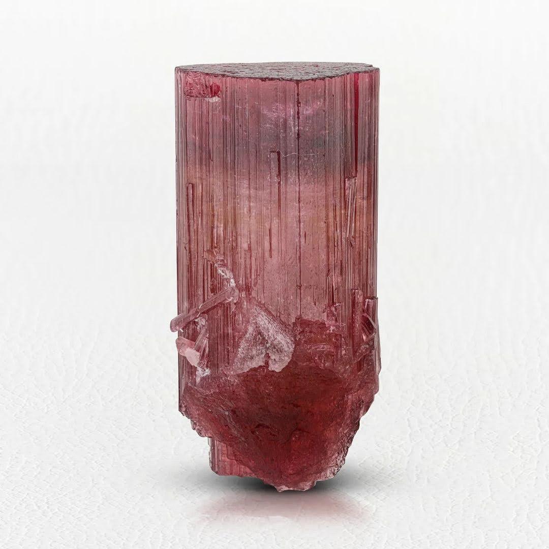 Vibrant Pinkish-Red Terminated Tourmaline Crystal from Afghanistan