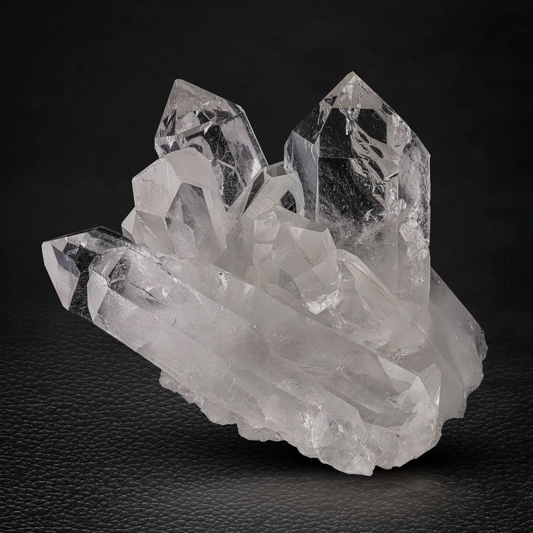 Robust Clear Quartz Cluster with Excellent Transparency from Pakistan