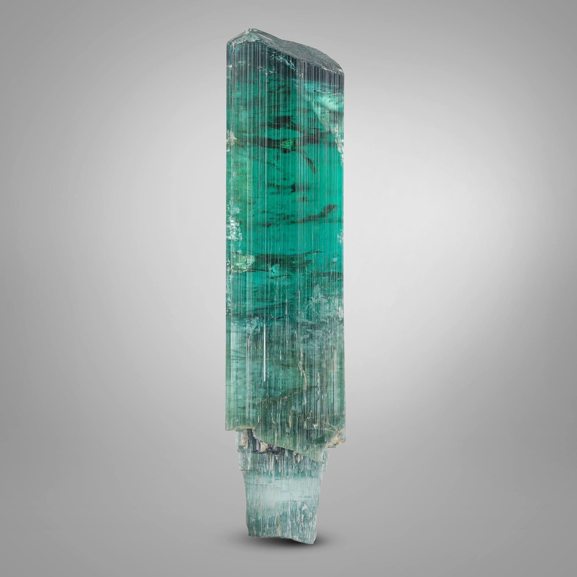 Bicolor double terminated Indicolite Tourmaline scepter from Afghanistan