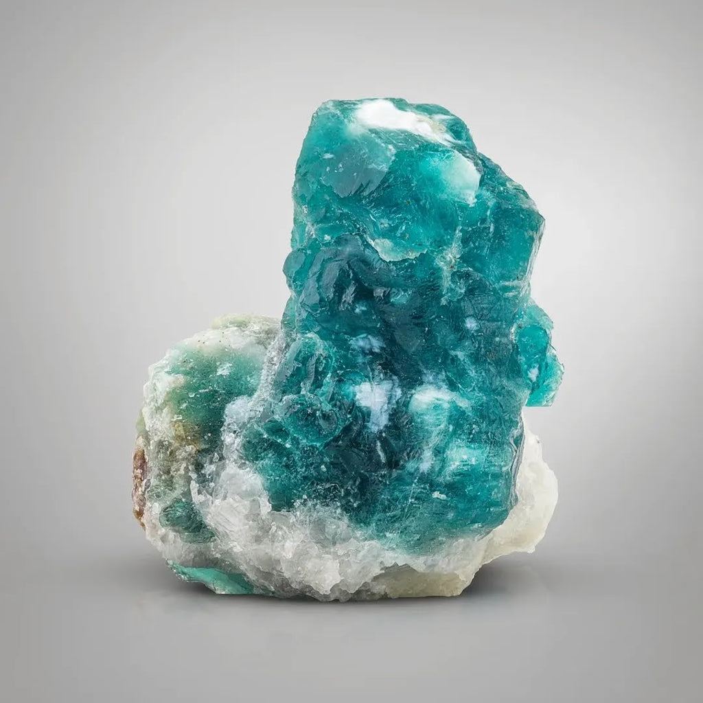 Rare Hauyne Sodalite Crystal Aggregate on Calcite from Afghanistan