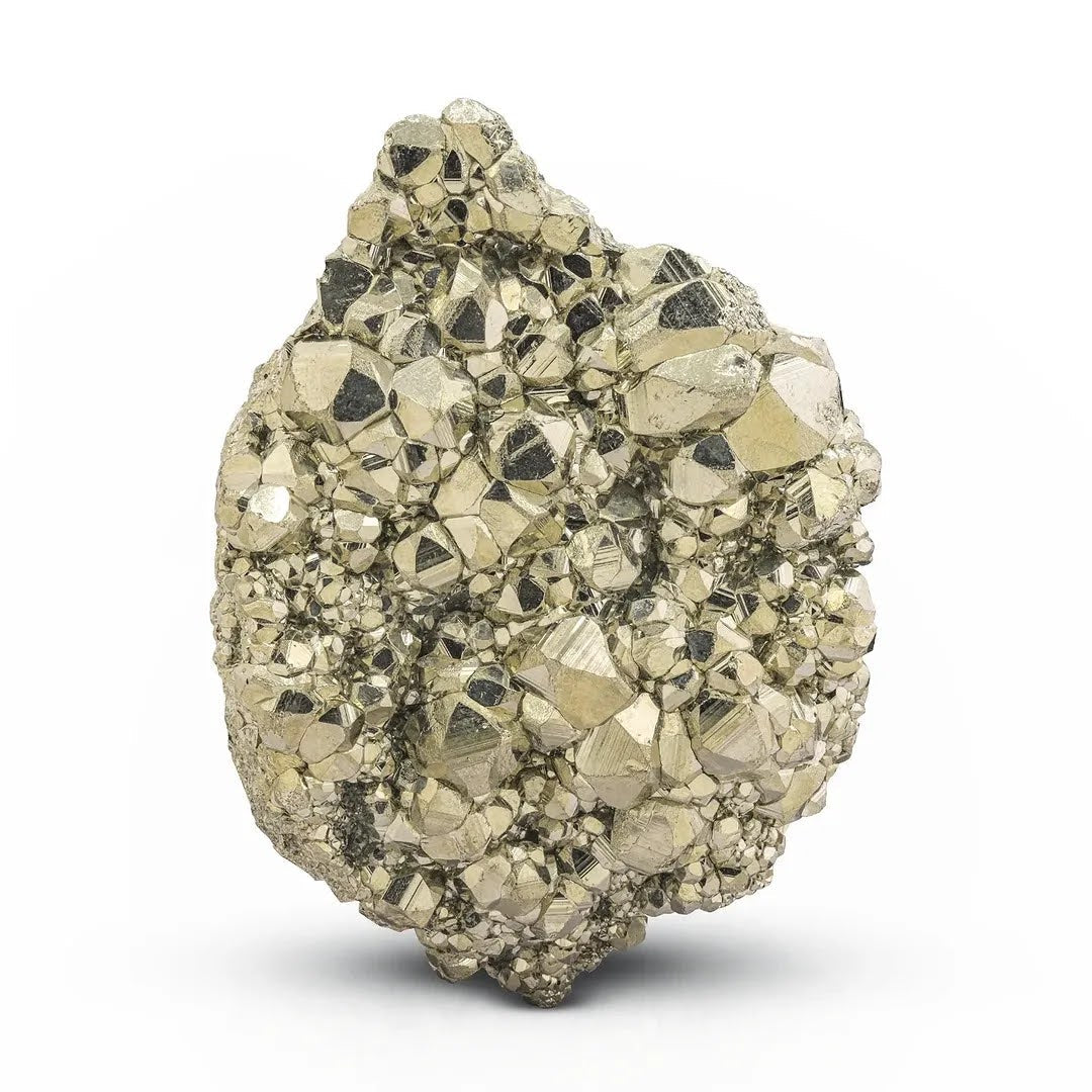 Aggregate of Glittery Light Gold Pyrite Crystals from Peru