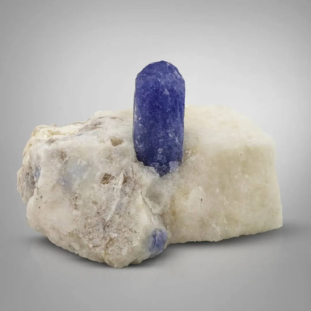 Free Standing Crystal of Rare Hackmanite on Calcite from Afghanistan