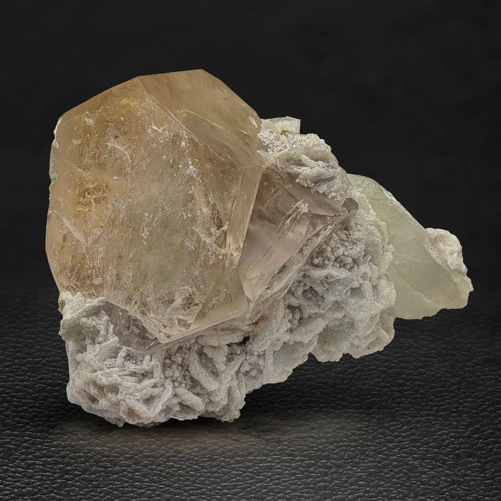 Glassy Morganite Crystal with Cleavelandite and Quartz from Afghanistan
