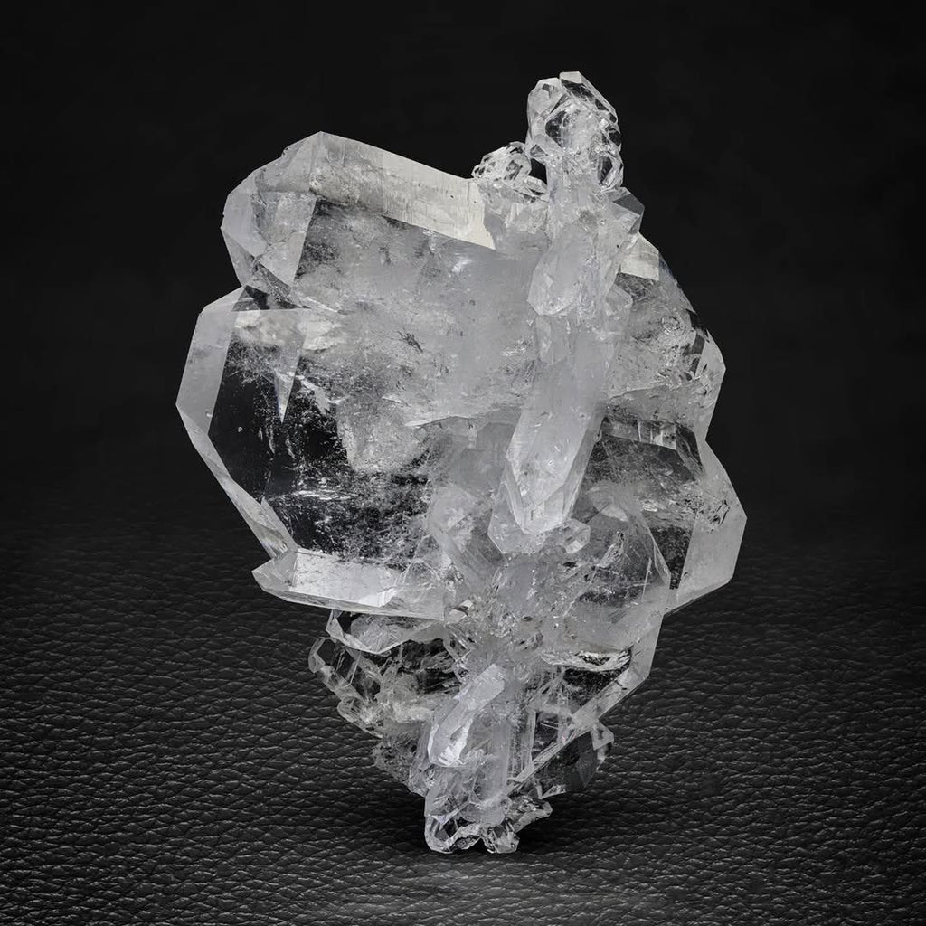 Clear Cluster of Faden Quartz with Excellent Transparency from Pakistan