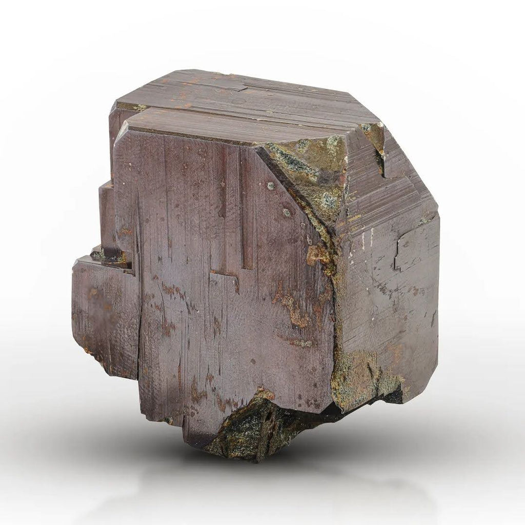 Metallic Luster Pyrite Mineral with Iron-Oxide Coating from Pakistan
