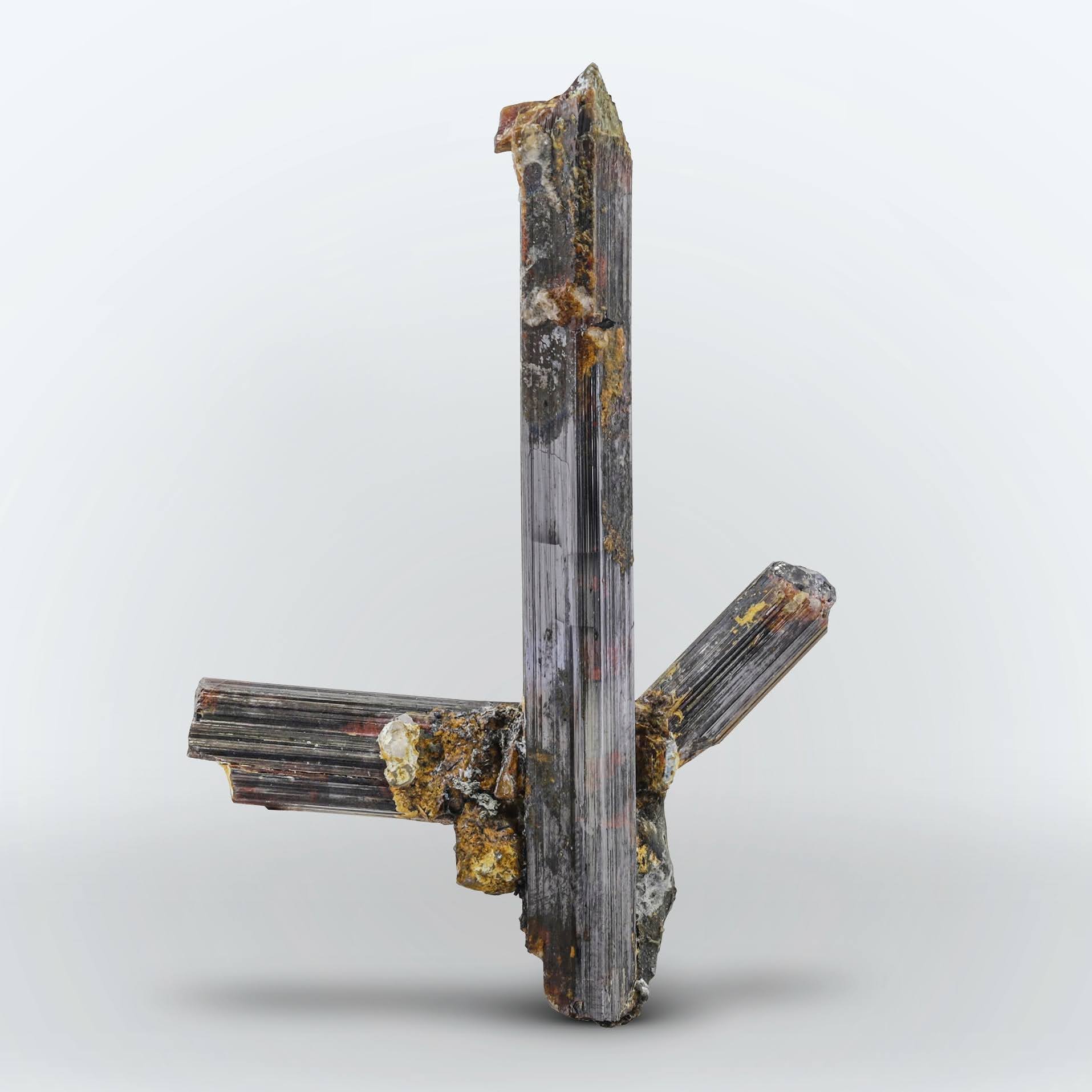 Rare and attractive cluster of elongated Rutile crystals from pakistan