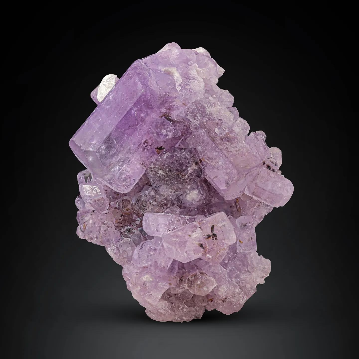 Vibrant purple color gem Fluoroapatite crystal cluster from Afghanistan