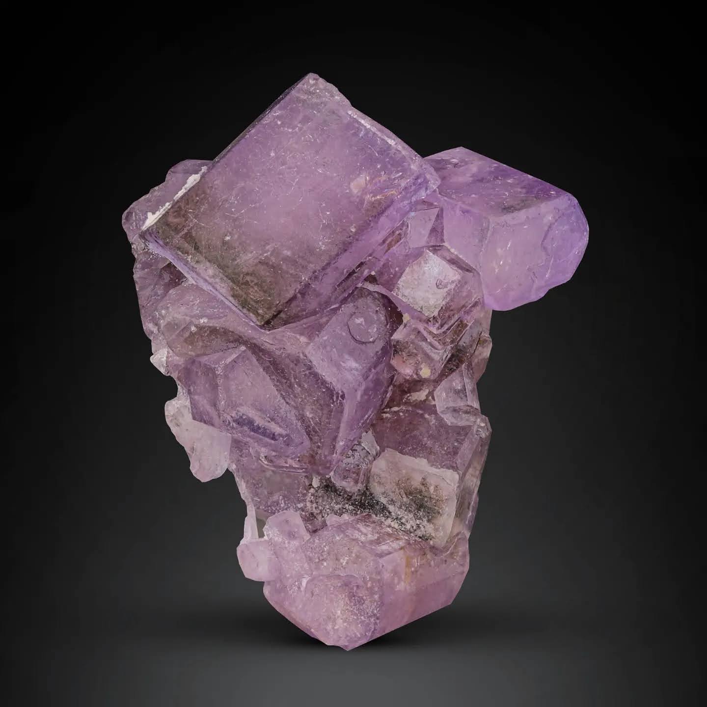 Purple color gem Fluoroapatite intergrown crystals from Afghanistan