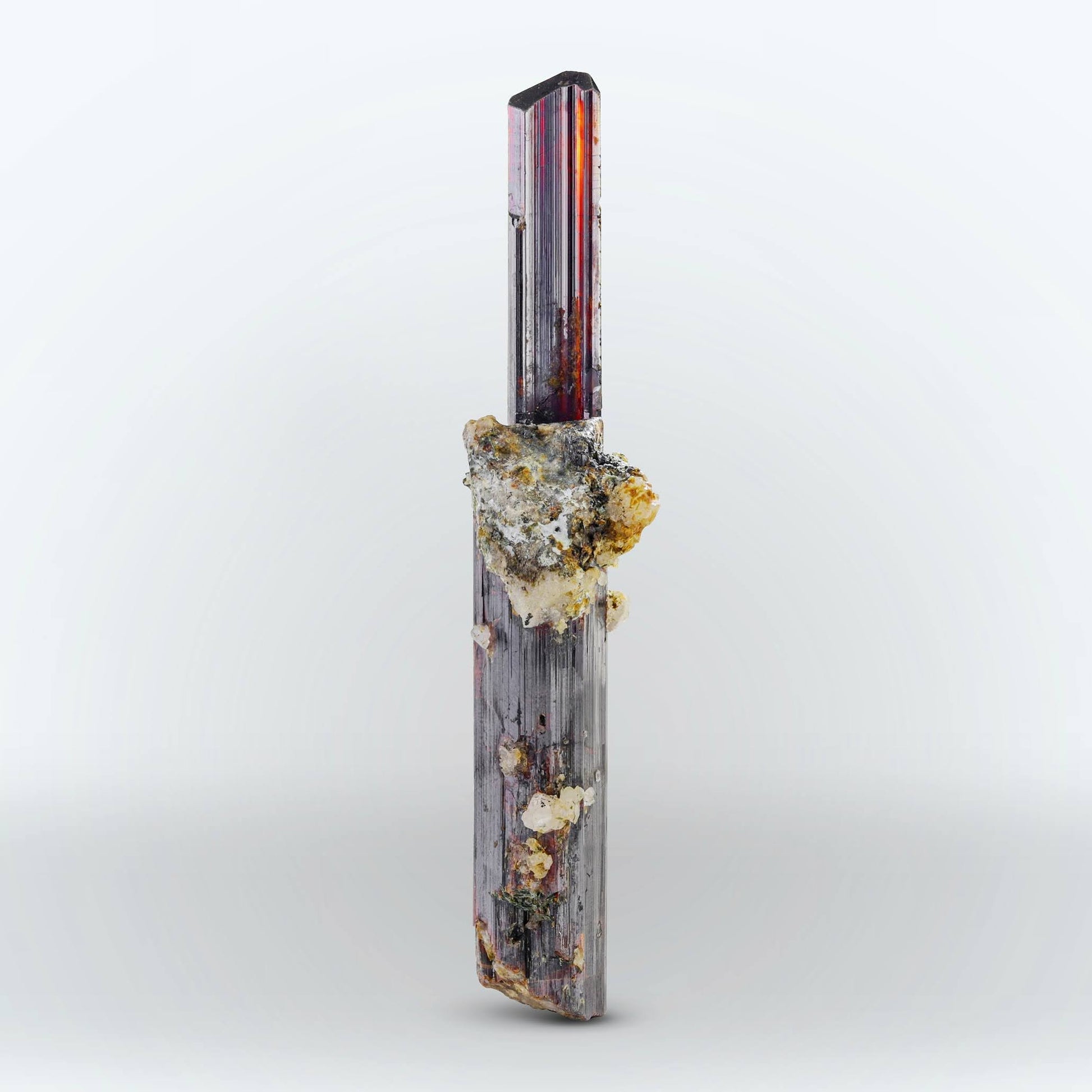Huge translucent crystal of Rutile with Albite attached as matrix from pakistan
