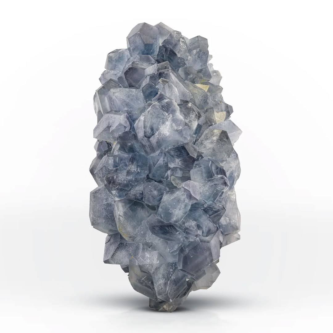 Celestite Crystal Cluster with Glassy Luster from Afghanistan