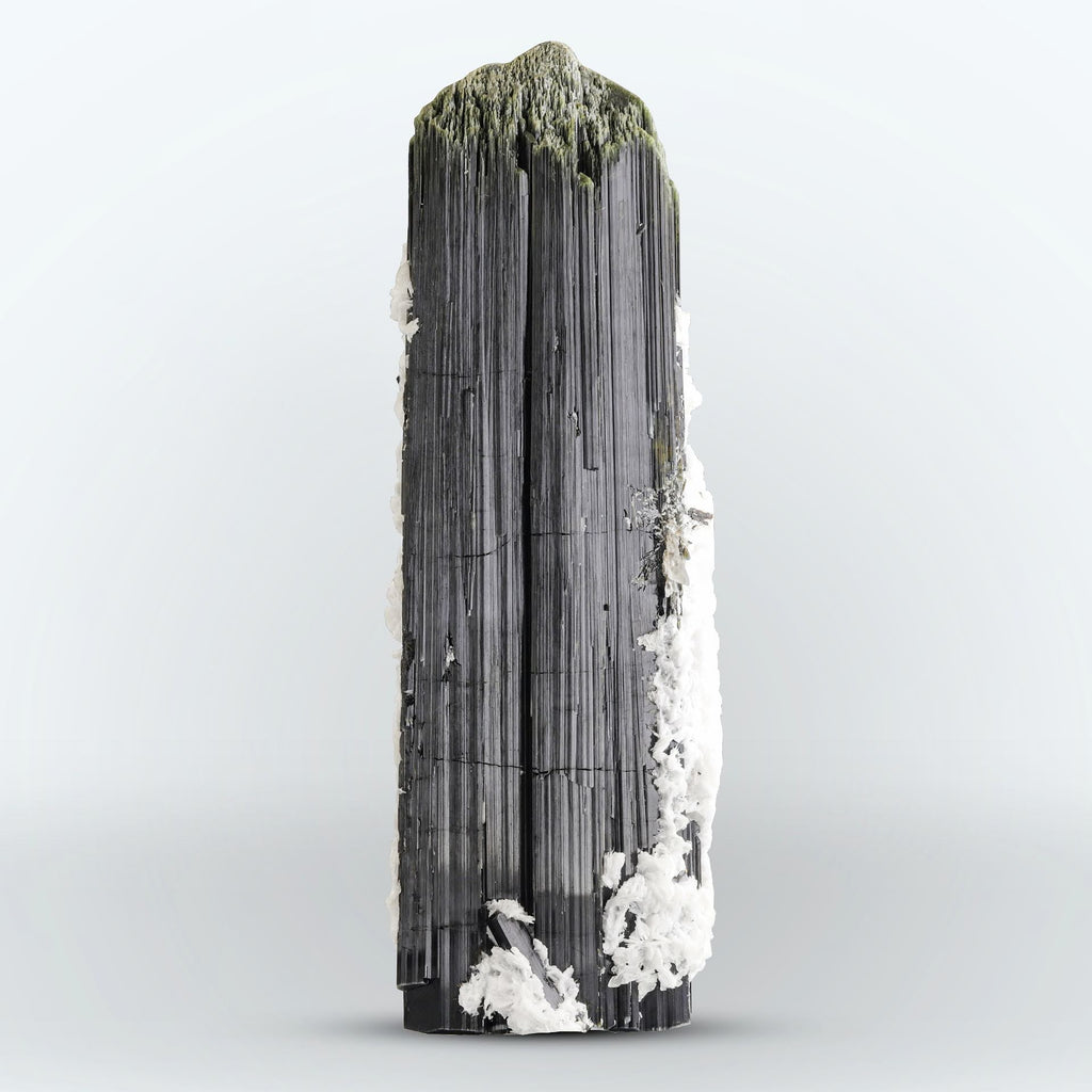 Huge double terminated Tourmaline with snowy white Cleavelandite from Pakistan