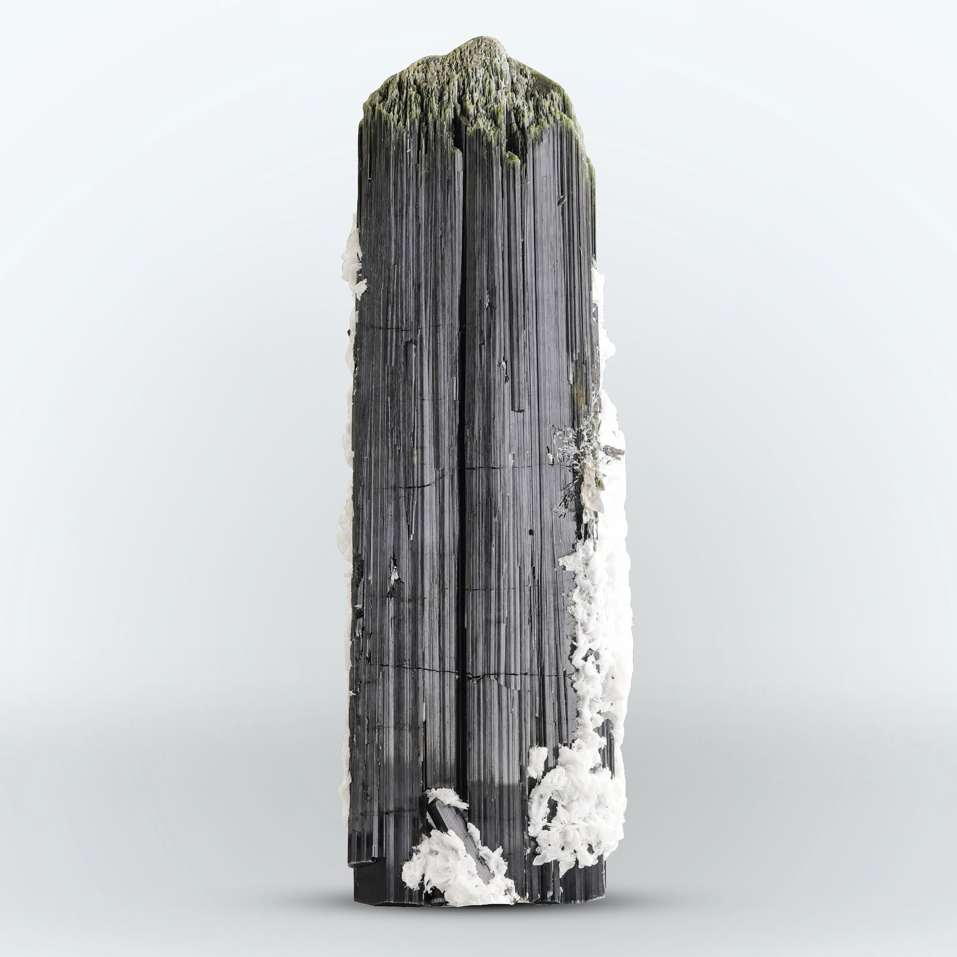Huge double terminated Tourmaline with snowy white Cleavelandite from Pakistan
