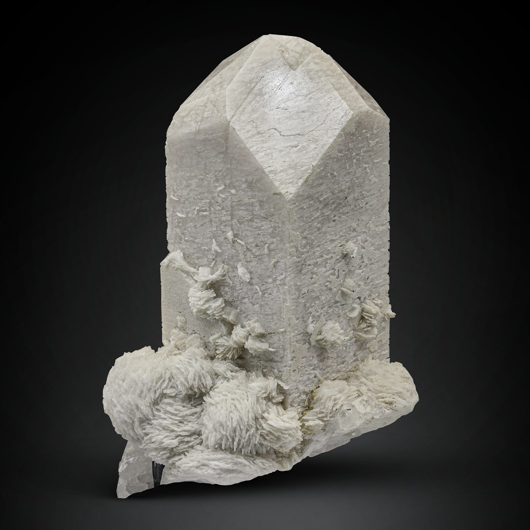 Sculptural specimen of Microcline Feldspar with Schorl from pakistan