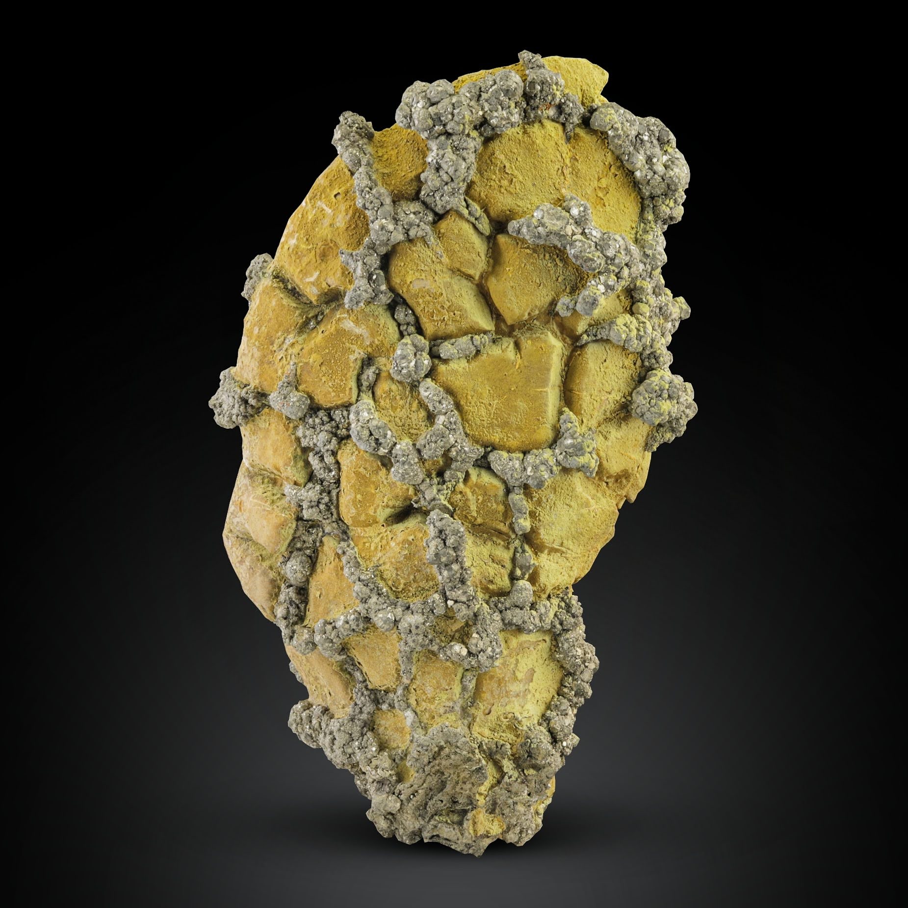crystallography of Pyrite Marcasite on Lemonite matrix from Pakistan