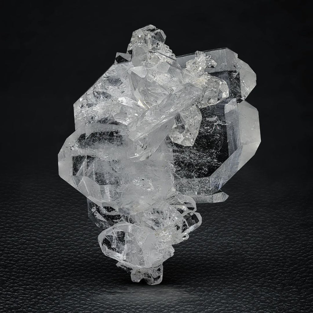 Clear Cluster of Faden Quartz with Excellent Transparency from Pakistan