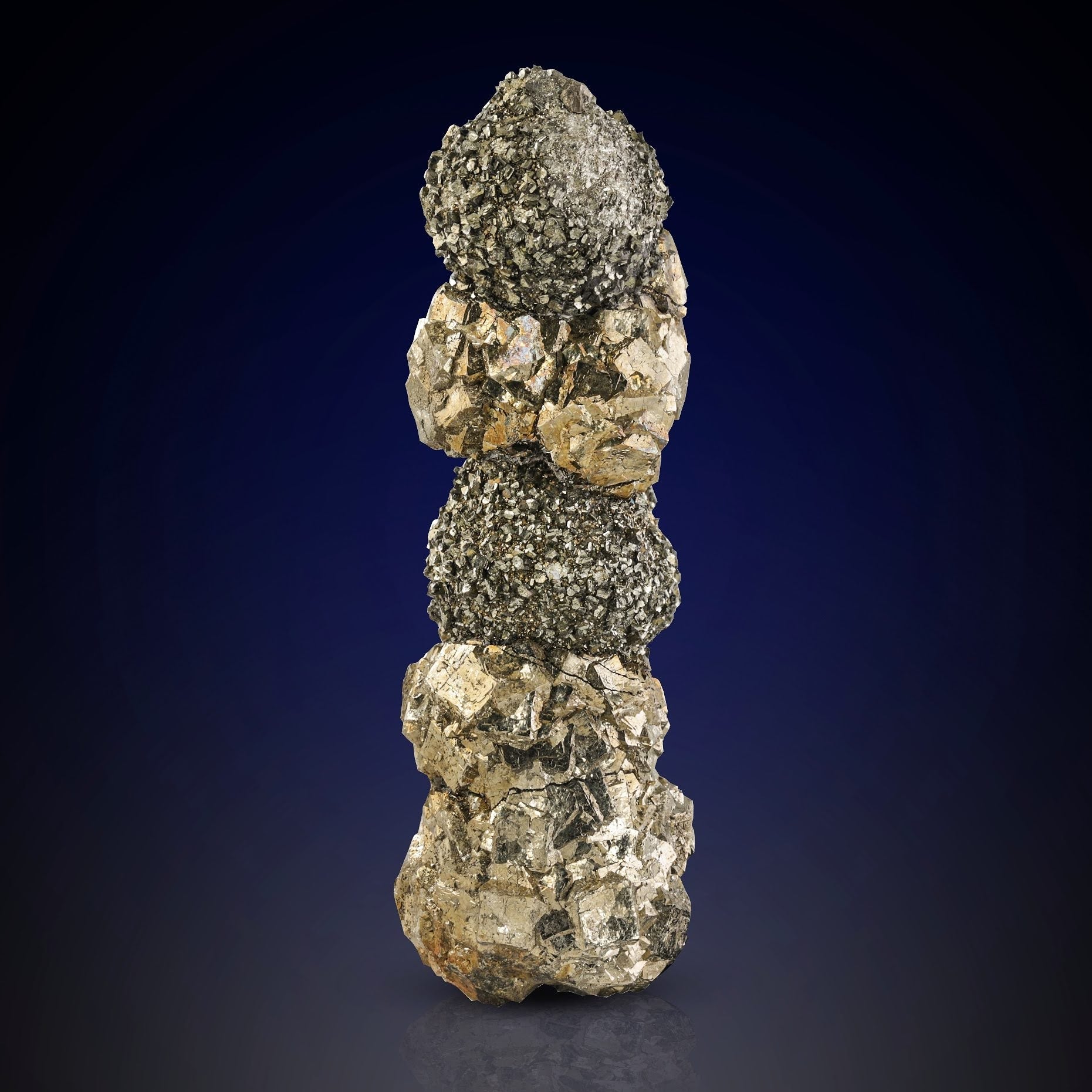 Artistic sculptural of Pyrite on Marcasite with golden color from Pakistan