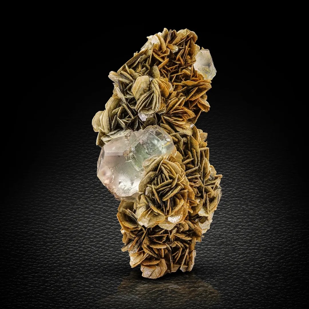 Fluorite Crystal on Muscovite with Excellent Transparency from Pakistan