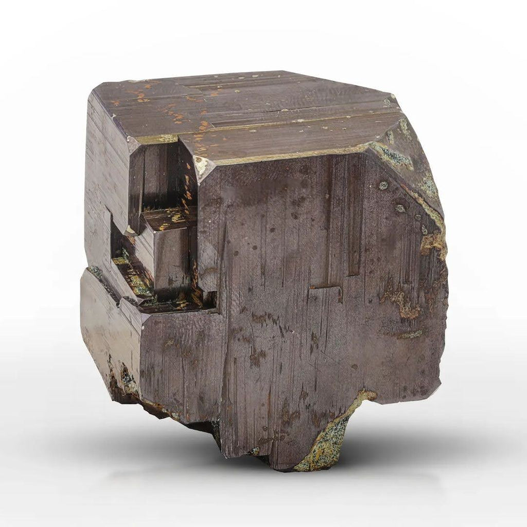 Metallic Luster Pyrite Mineral with Iron-Oxide Coating from Pakistan