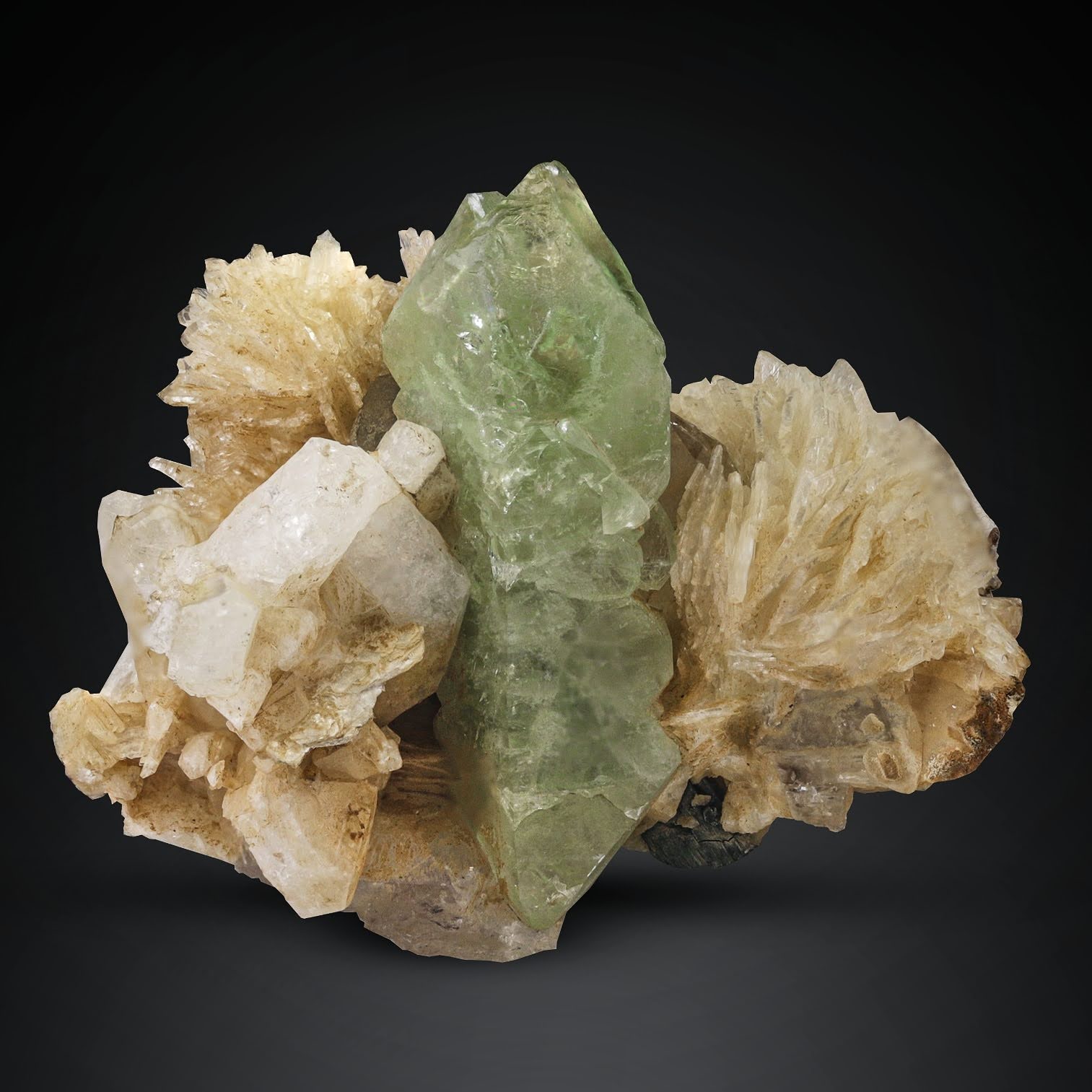 Rare Herderite crystal on Cleavelandite with Albite from Pakistan