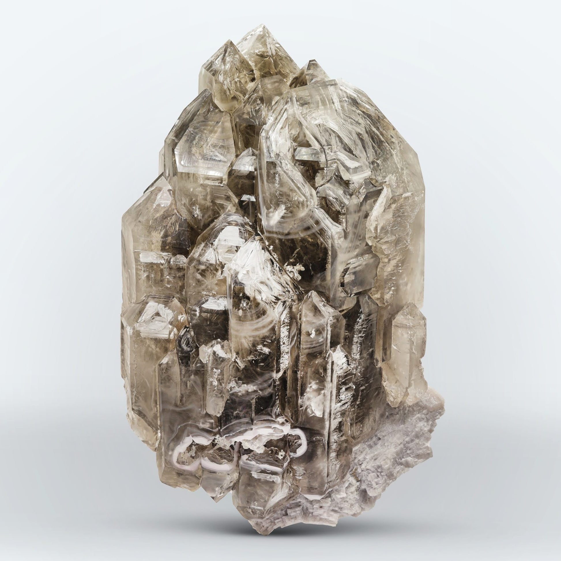 Smoky Window Elestial Quartz with great luster and vivid color from Afghanistan