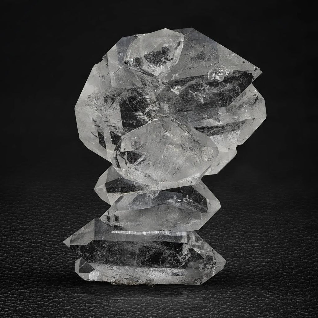 Stacking of Double Terminated Faden Quartz Crystals from Pakistan