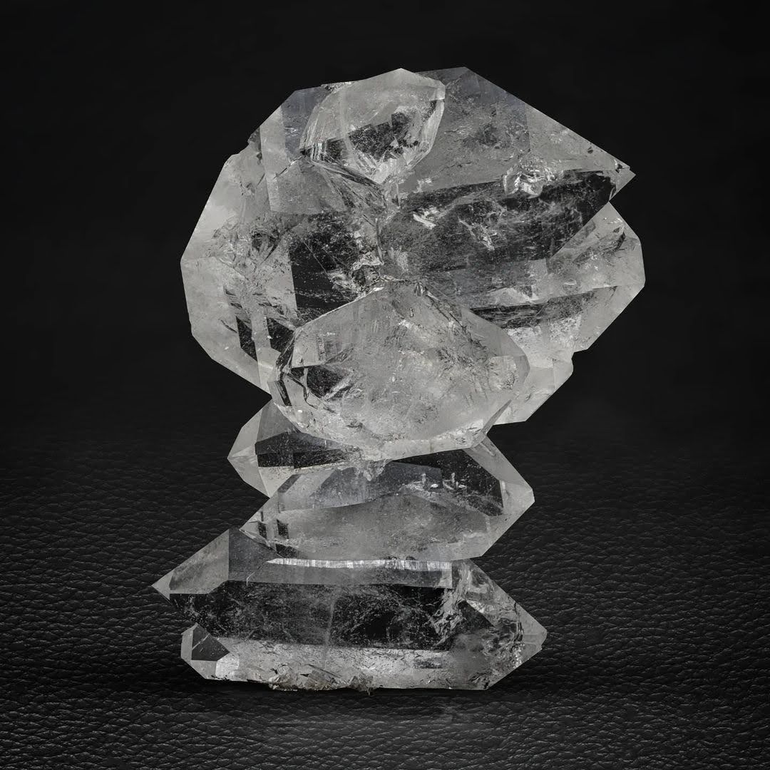 Stacking of Double Terminated Faden Quartz Crystals from Pakistan