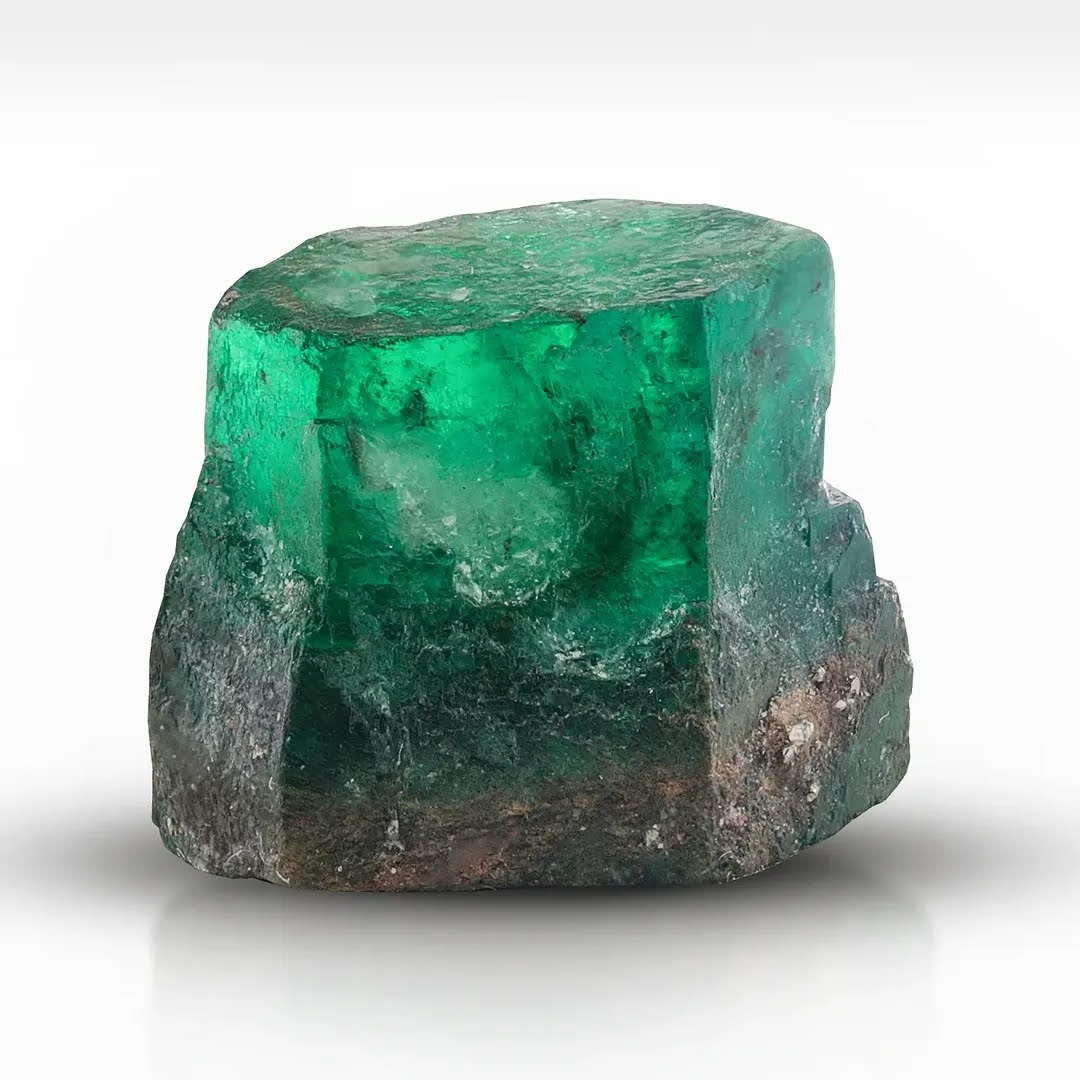 Vibrant Green Emerald Crystal with Golden Pyrite from Pakistan