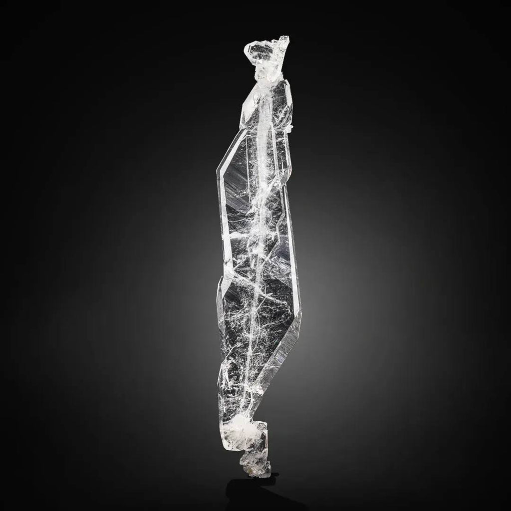 Double Terminated Sculptural Of Glassy Faden Quartz Crystal from Pakistan
