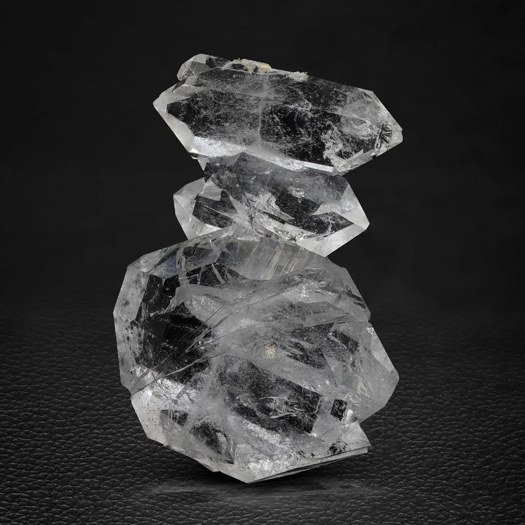 Stacking of Double Terminated Faden Quartz Crystals from Pakistan
