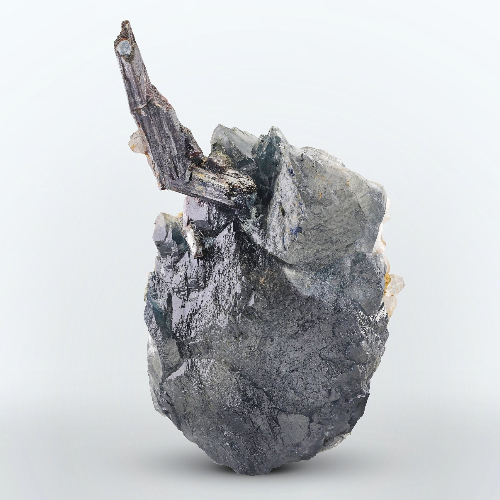 Rare combination of twinned Rutile crystals on Blue Quartz from pakistan