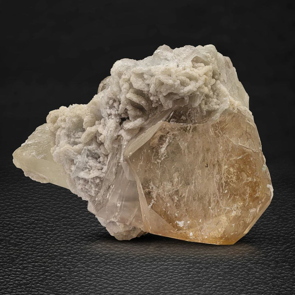 Glassy Morganite Crystal with Cleavelandite and Quartz from Afghanistan