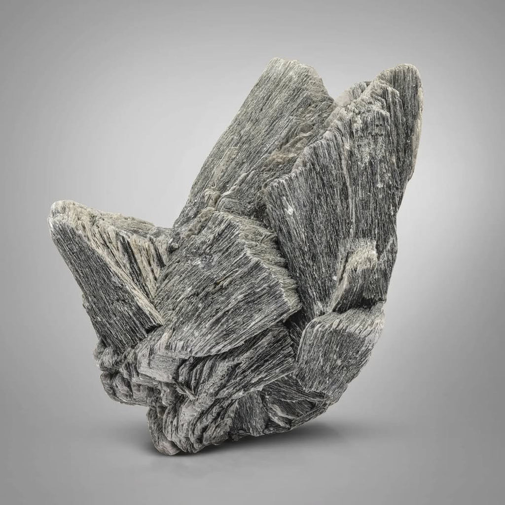 Silvery Twinned Star Muscovite Mica Crystal Cluster from Pakistan