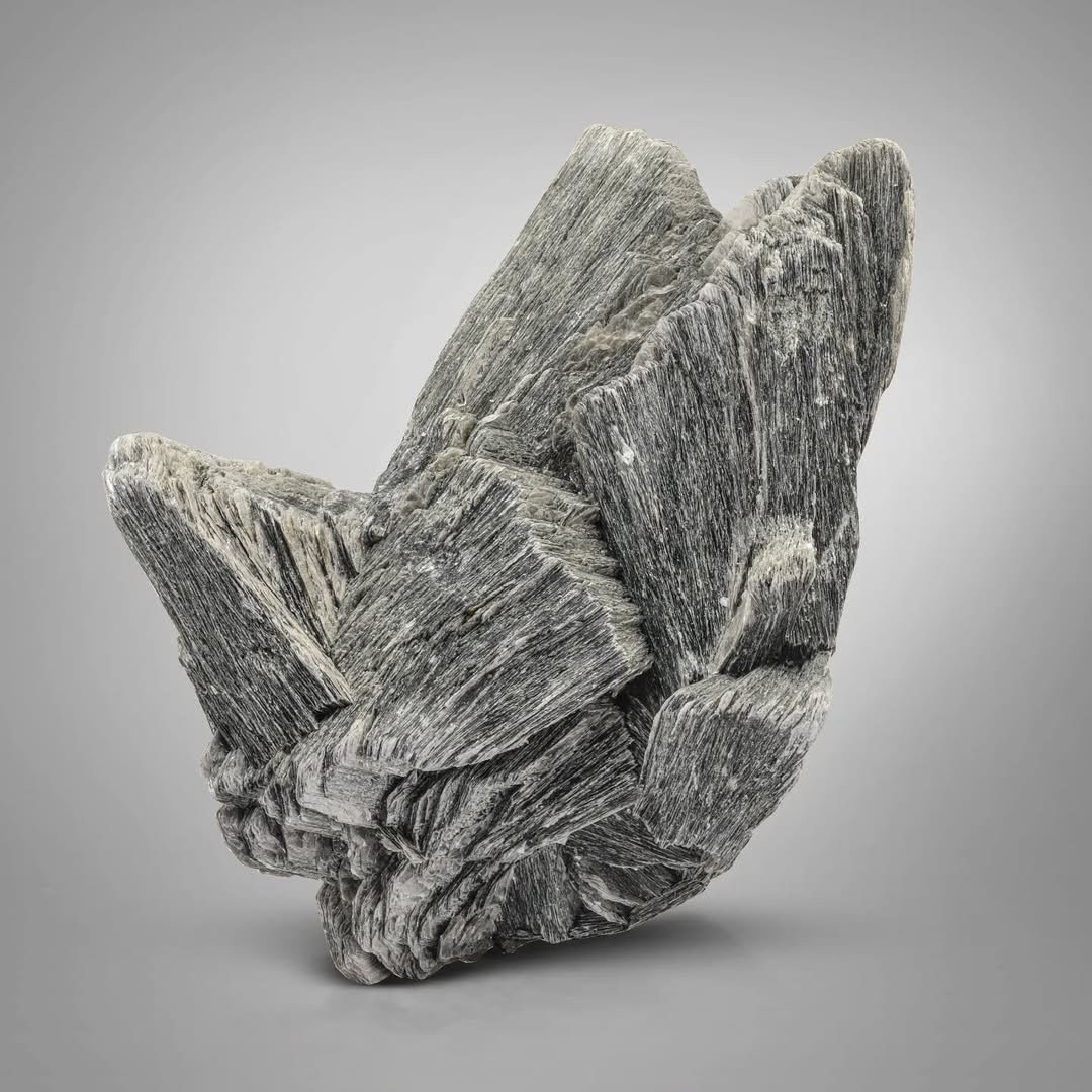 Silvery Twinned Star Muscovite Mica Crystal Cluster from Pakistan