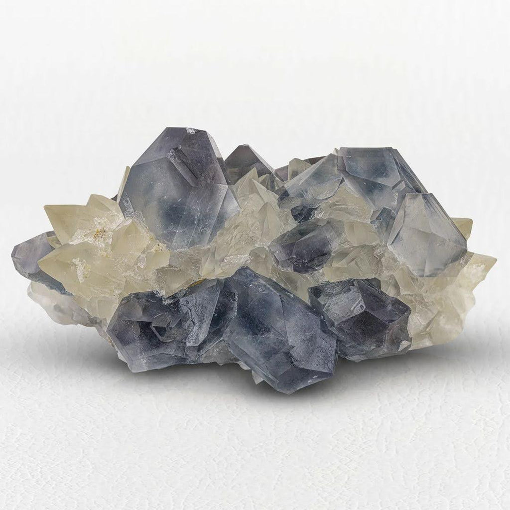 Grayish Blue color Celestite Crystals on Calcite Matrix from Afghanistan