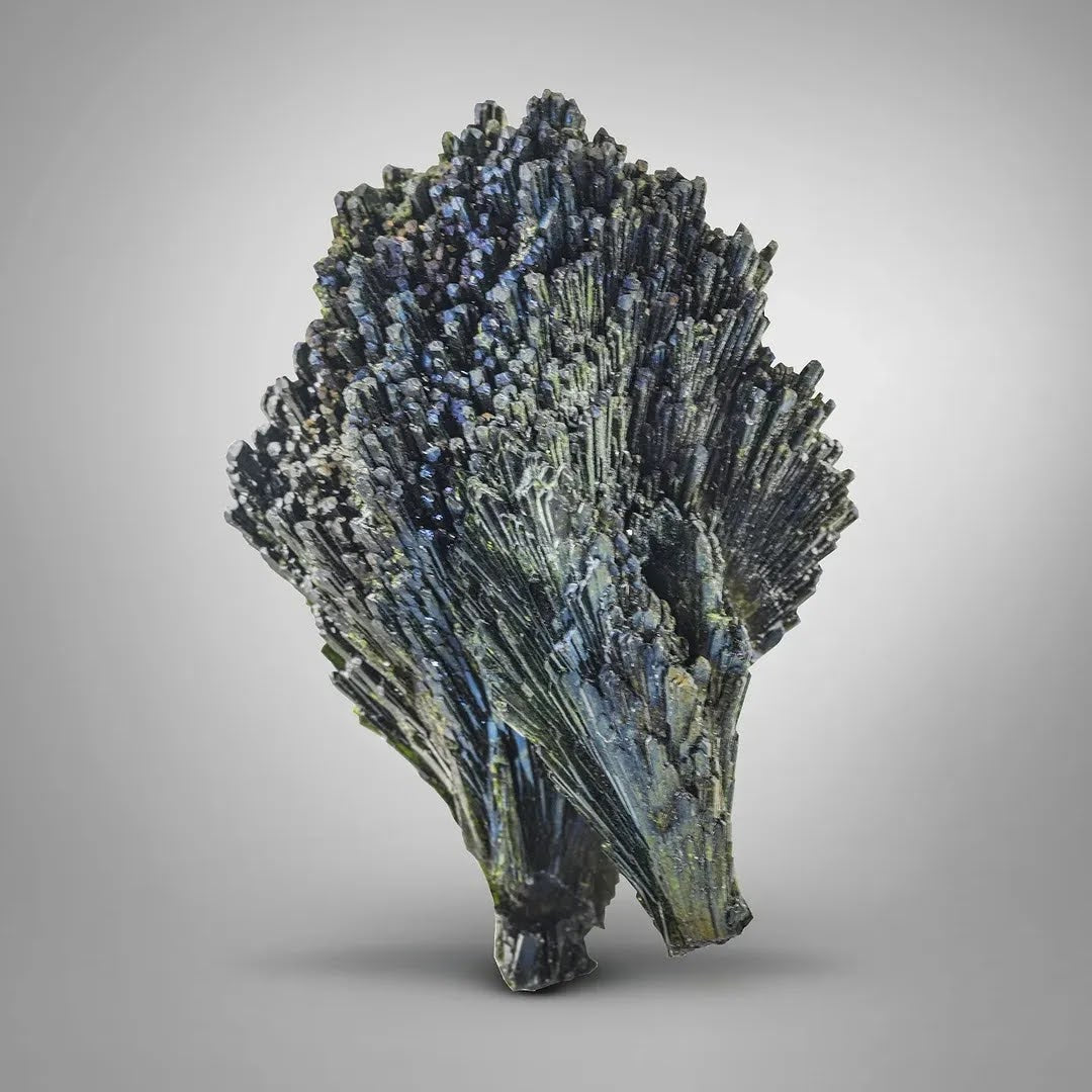 Bi color Irredescent Epidote Cluster with Great Luster from Pakistan