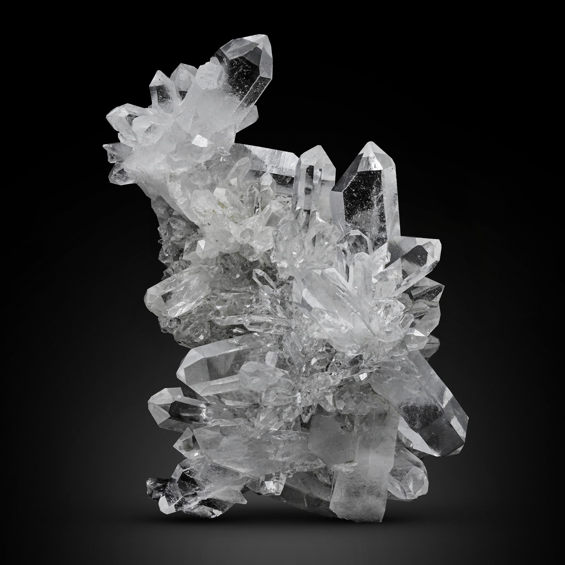 Magnificent cluster of gem pointed Quartz cluster on matrix from Pakistan