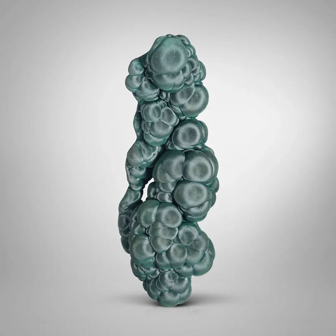 Sculptural Forest Green Alien Eye Malachite from China