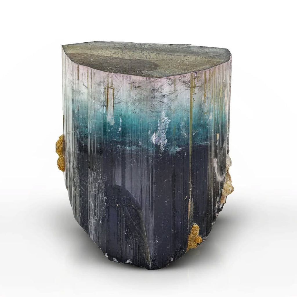 Bicolor Pinkish Blue Tourmaline Crystal with Excellent Transparency from Afghanistan
