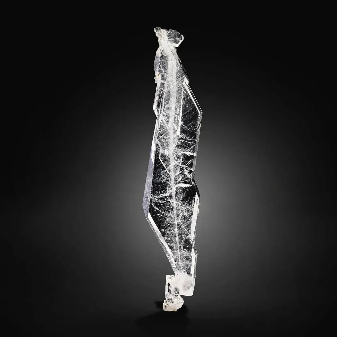 Double Terminated Sculptural Of Glassy Faden Quartz Crystal from Pakistan