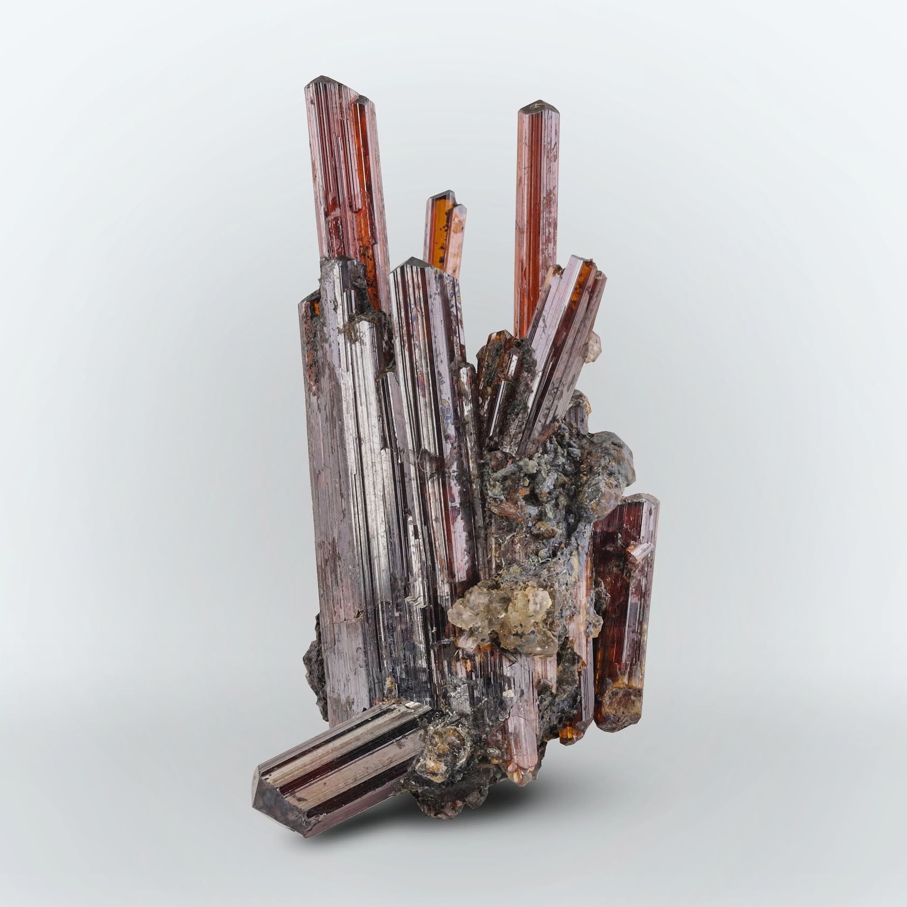 Rare elongated Rutile crystal cluster with exceptional clarity from pakistan
