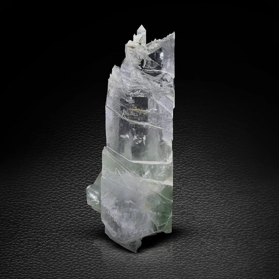 Etched Terminated Quartz with Byssolite Inclusion from Pakistan