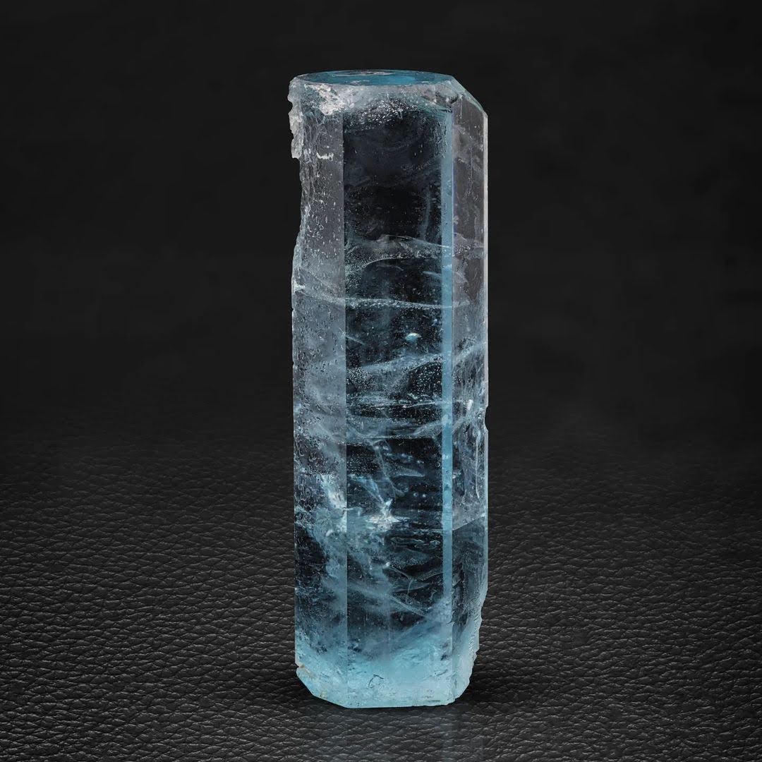 Double Terminated Aquamarine Crystal with Round Inclusion from Pakistan