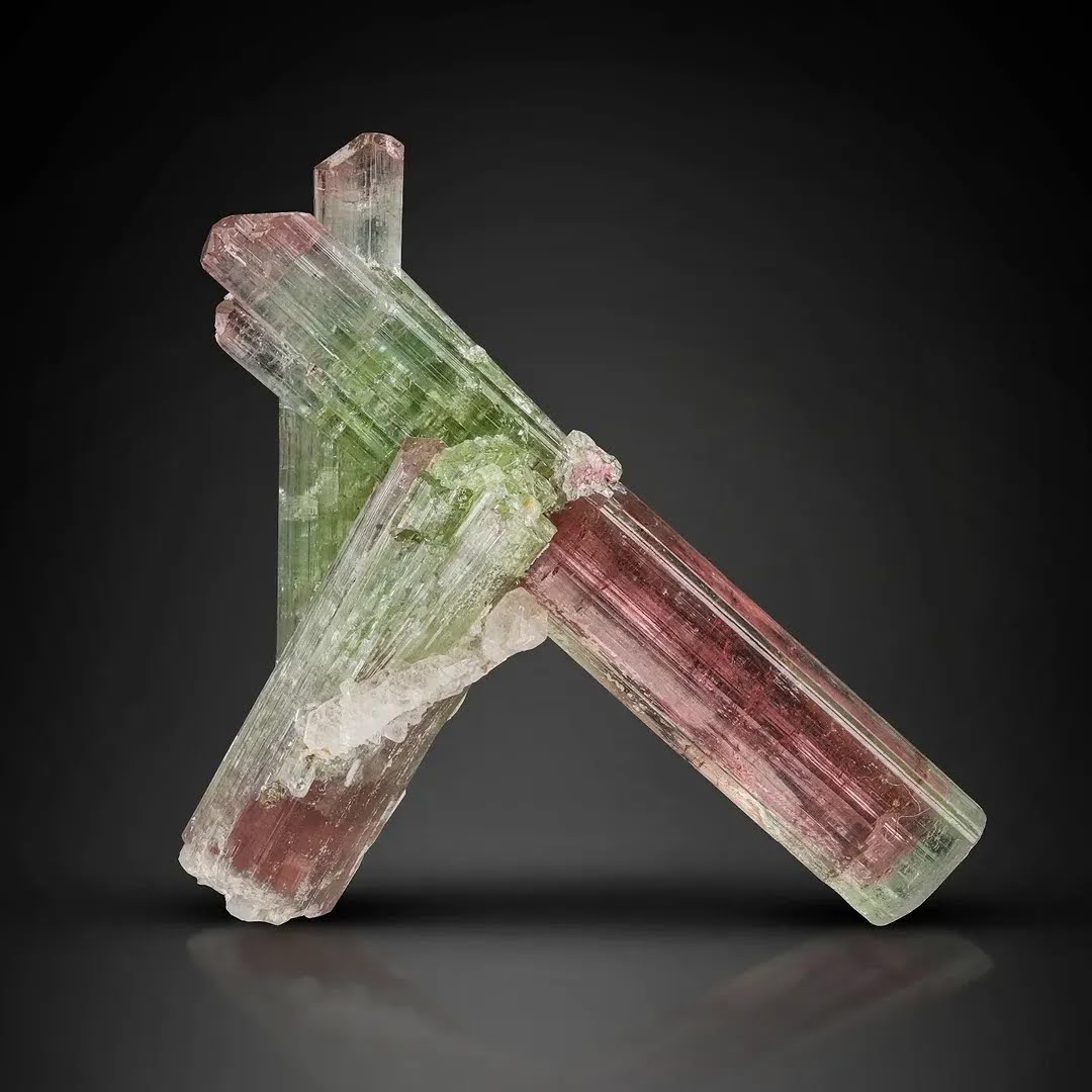 Cluster of Rubilite Pink and Green Color Tourmaline from Afghanistan
