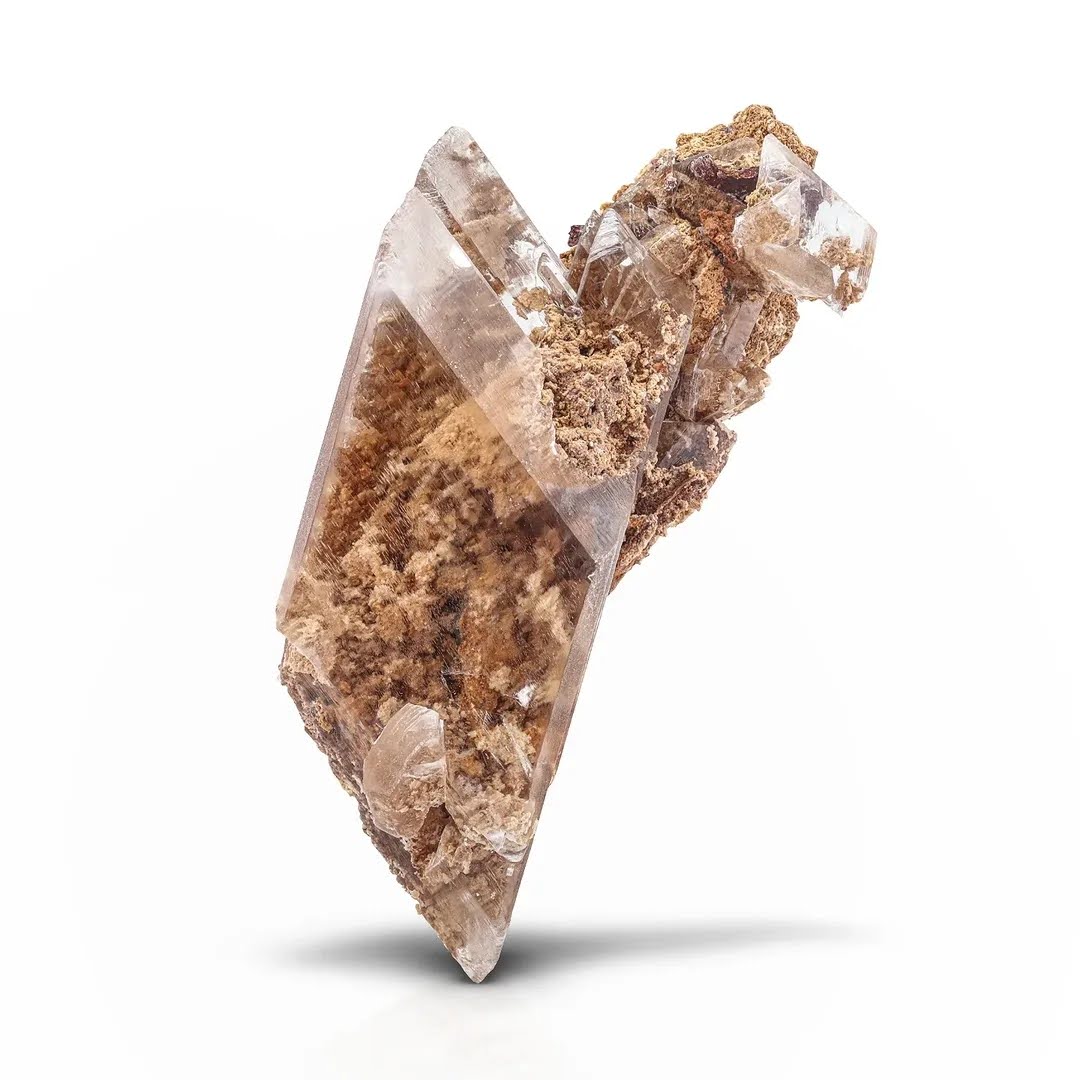 Double Terminated Selenite Crystal with Interesting Inclusion from Mexico