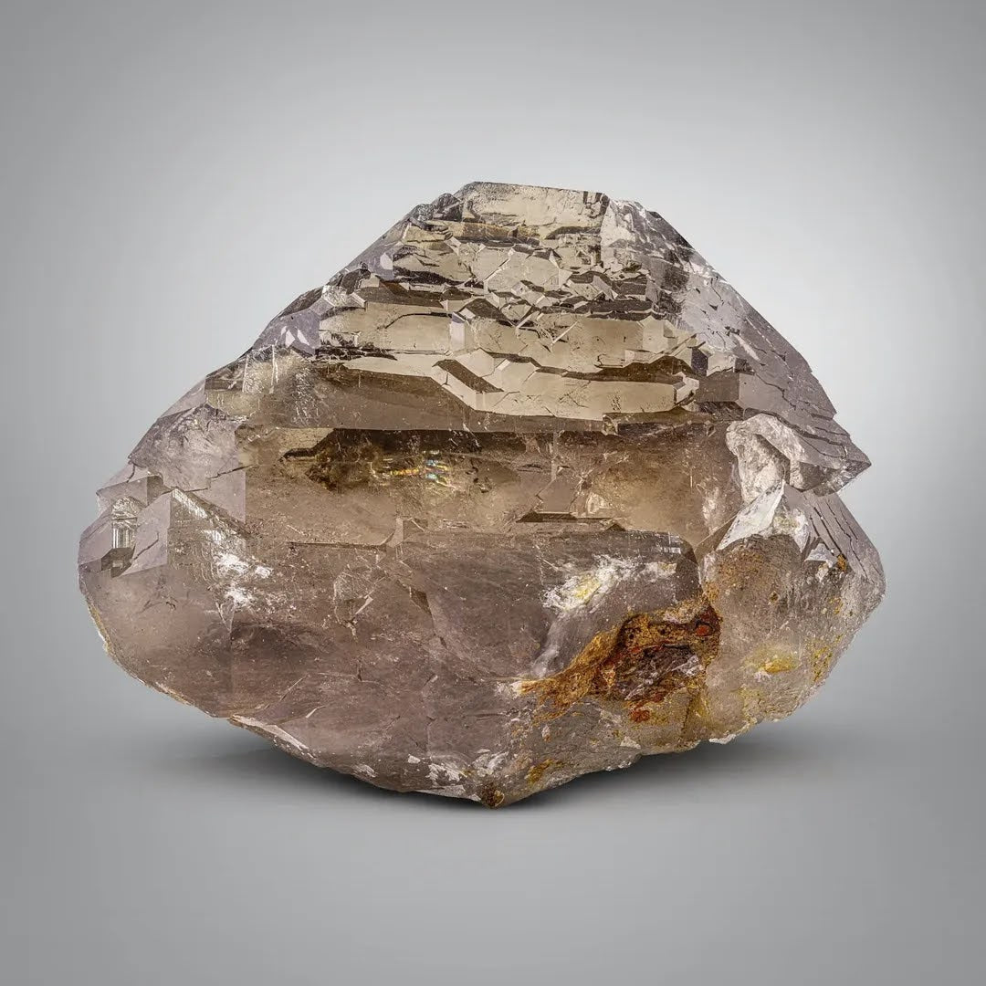 Huge Lustrous Smoky Gwindel Quartz with Excellent Transparency from Pakistan